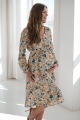 Sukienka elegancka ciążowa midi kwiatowy print