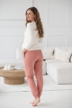 Ciążowe spodnie dresowe herbal rose
