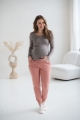 Ciążowe spodnie dresowe herbal rose