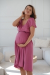 Sukienka ciążowa i do karmienia Lovely Dress Midi krótki rękaw indyjski róż