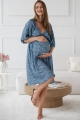 Sukienka ciążowa i do karmienia Milk Sun niebieska w kwiatuszki