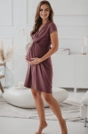 Sukienka ciążowa i do karmienia Loop krótki rękaw rose brown