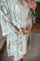 Szlafrok ciążowy z kieszeniami i paskiem – kimono
