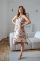 Elegancka sukienka ciążowa i do karmienia Mama MiA! pudrowy róż w kwiaty