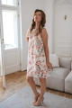 Elegancka sukienka ciążowa i do karmienia Mama MiA! kremowa w kwiaty