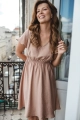 Elegancka sukienka ciążowa i do karmienia piersią Lovely Dress z zamkami do karmienia i krótkim motylkowym rękawem