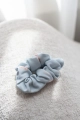 Scrunchie gumka do jasnobłękitna w brzoskwinie