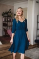 Sukienka ciążowa i do karmienia Lovely Dress Midi rękaw 3/4 poseidon