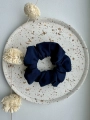 gumka do włosow scrunchie navy granat