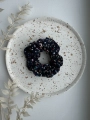 Gumka do włosów scrunchie granatowa w print