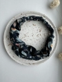 Miękka opaska do włosów navy blue floral