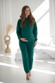Grube dresowe spodnie ciążowe Motherhood butelkowa zieleń