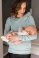 Bluza do karmienia z kapturem w kolorze miętowym