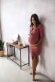 Sukienka bodycon z prążkowanej dzianiny - ciążowa i do karmienia