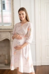 Sukienka ciążowa do karmienia Lovely Dress Midi rękaw 3/4 kolorowe gałązki