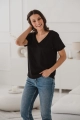 Czarny t-shirt do karmienia