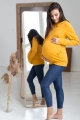 Bluza ciążowa z kapturem w print