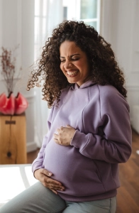 Bluza ciążowa i do karmienia Motherhood oversize quiet violet