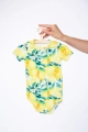 Body z krótkim rękawem w print w cytryny
