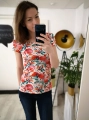 Bluzka ciążowa i do karmienia Milk Shirt krótki rękaw w granaty