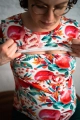 Bluzka ciążowa i do karmienia Milk Shirt krótki rękaw w granaty