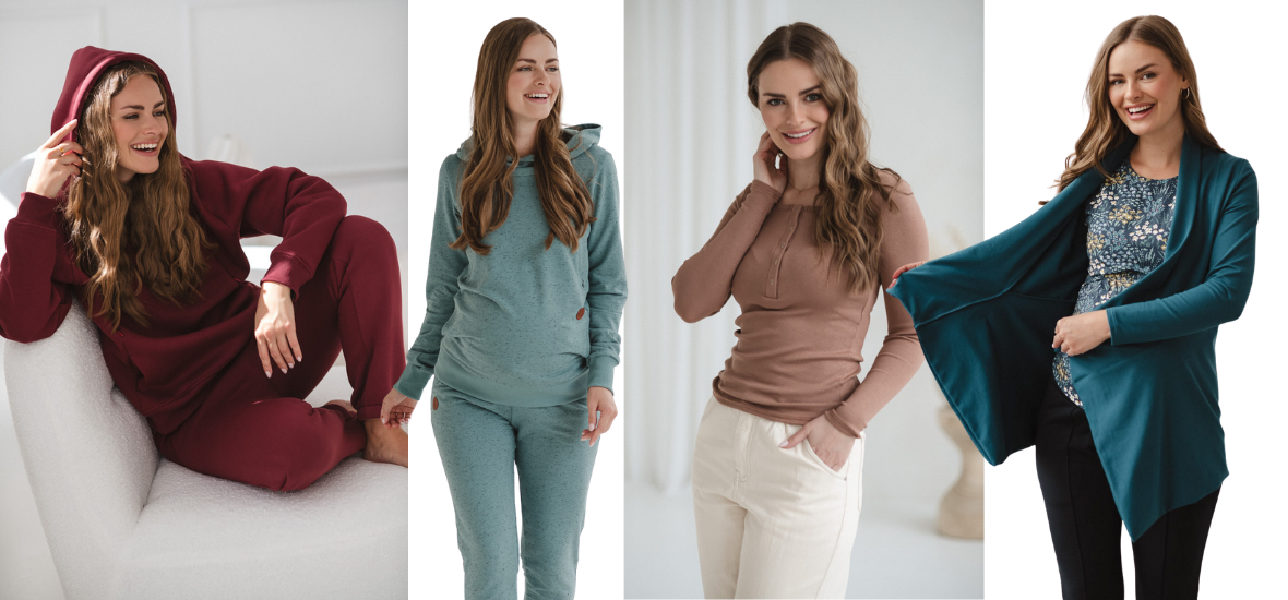 Zimna i mokra jesień? Lookbook na wygodne karmienie piersią (i ciepłe!)